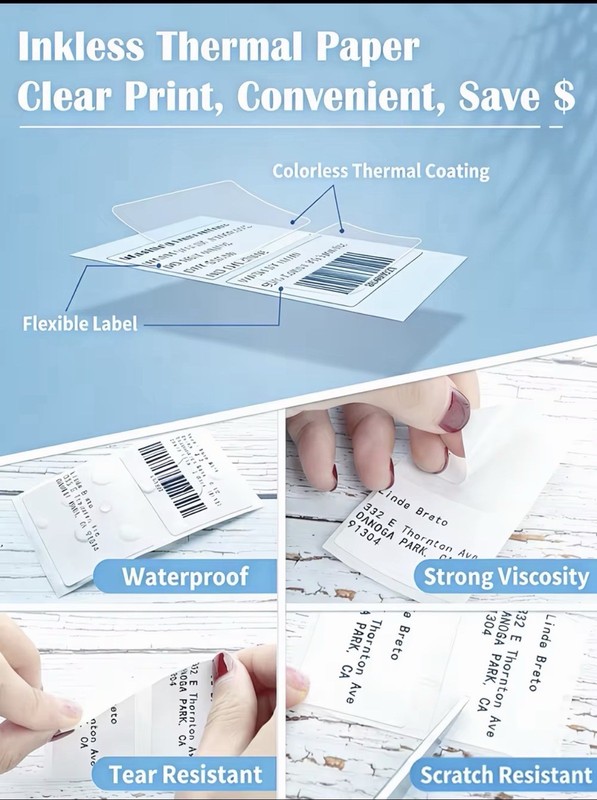 Blue 4x6 Direct Thermal Shipping Labels – Stack Of 500 - gallery