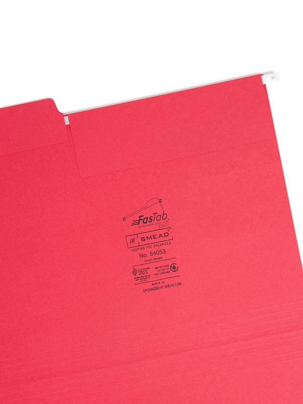 FasTab Hanging File Folder, 1/3-Cut Built-in Tab, Letter Size, Assorted Prima... gallery