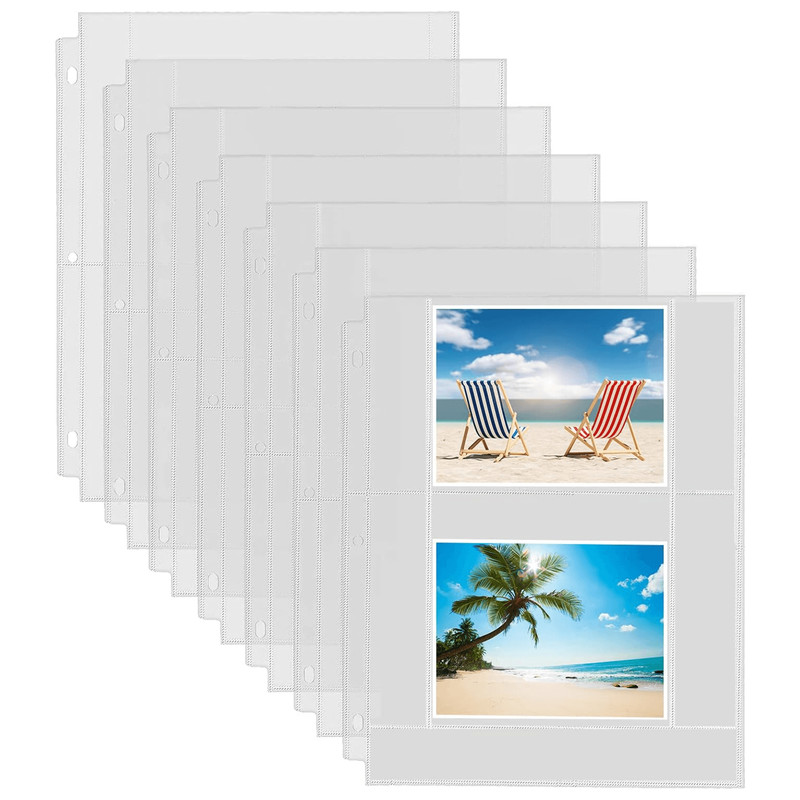 30 Pack Photo Sleeves for 3 Ring Binder - (4x6, for 120 Photos), Archival Photo
