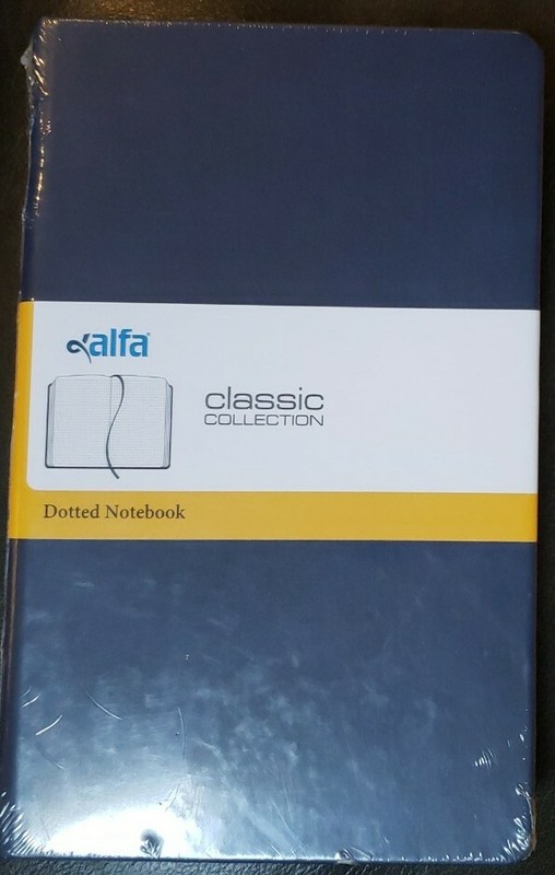 Alfa Classic Collection Dotted Notebook, 5x8 240 Dotted Pages, FreeShipping Navy