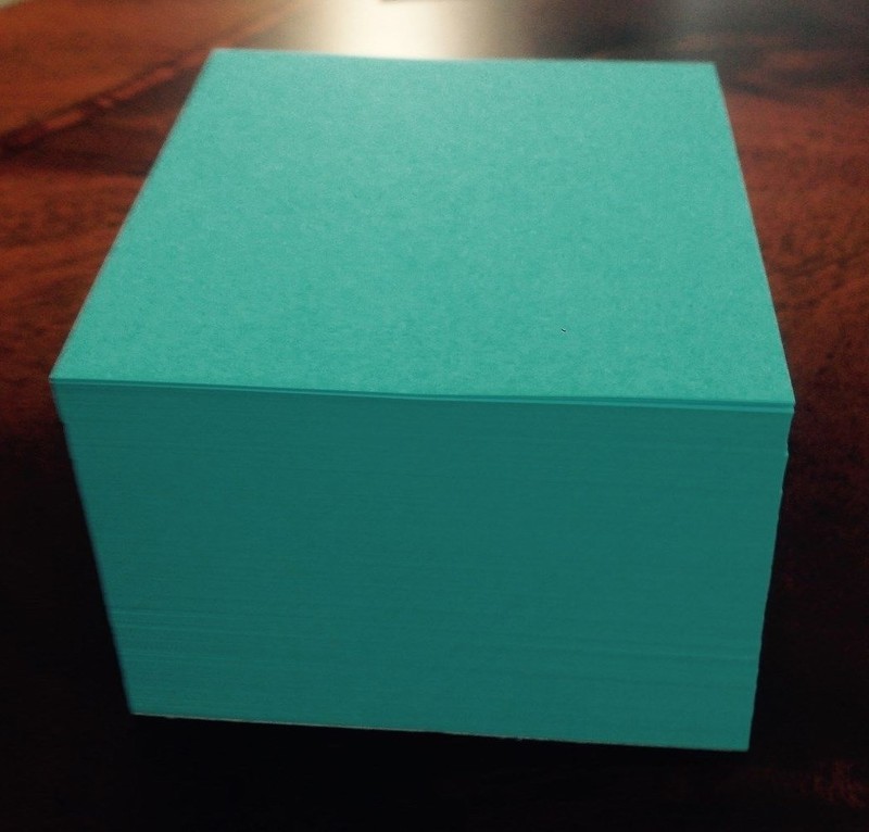 Note Paper Refill Cube - LOOSE SHEETS "Astrobright Lunar Blue" 3 1/2 x 3 1/2
