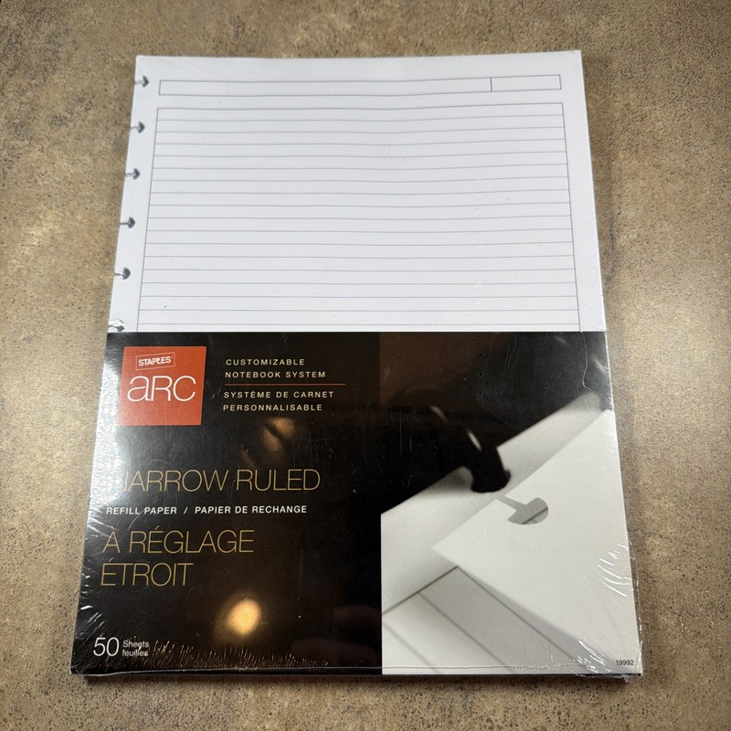 Staples ARC Project Planner Refill Paper 50 Sheets 8.5x11 #19992 Heavy Weight
