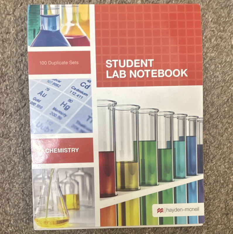 Hayden-McNeil Student Lab Notebook Chemistry 100 Duplicate Sets