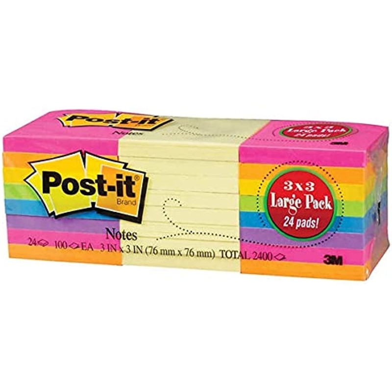 Post it Brand 3M 3 Inch X3Inch Post-IT Notes Large, 2400 Count