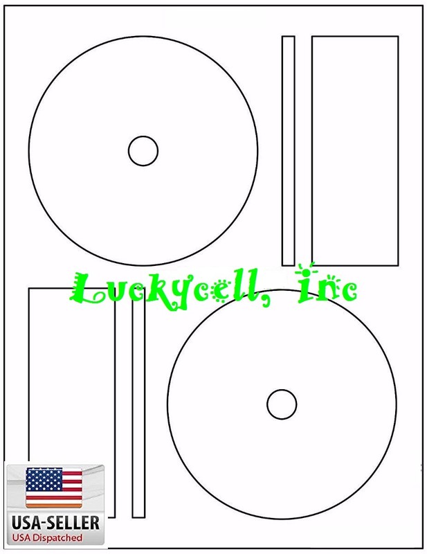 1000 CD / DVD Laser and Ink Jet Labels – Full Face Memorex Size! 500 Sheets!