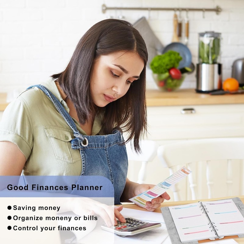 7 Pack A5 Planner Inserts Monthly Weekly Planner Refills Paper 6 Ring Ex gallery