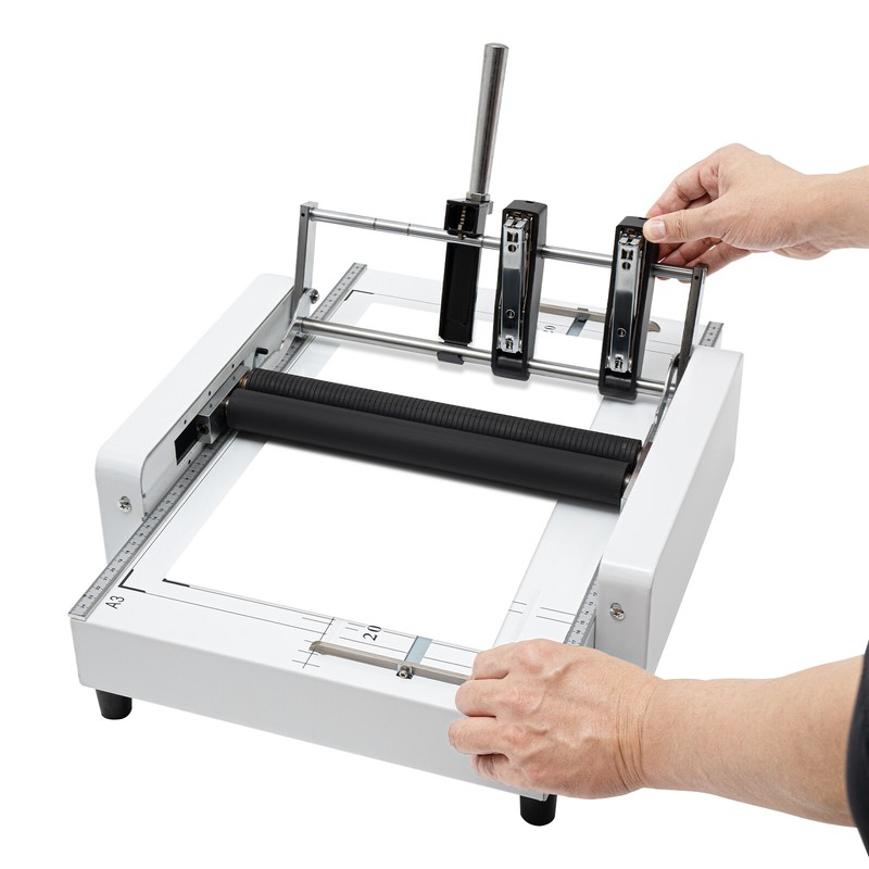 A3 Booklet Folding Binding Machine Paper Stapling Making Book Stapler Office 60W gallery