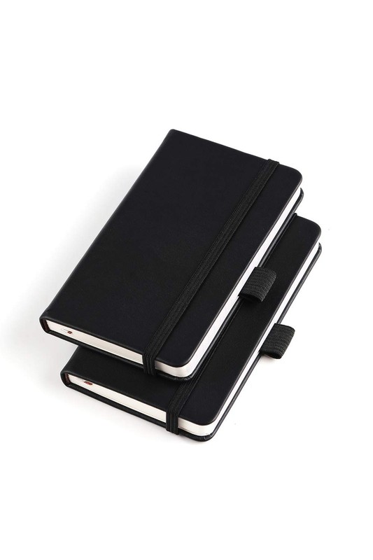 Vanpad (2 Pack) Pocket Notebook Small Hardcover Note Book 3″ x small, Black