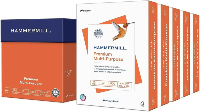Printer Paper, Premium Multipurpose Paper 24 Lb, 8.5 X 11-5 Ream (2,500 Sheets) gallery