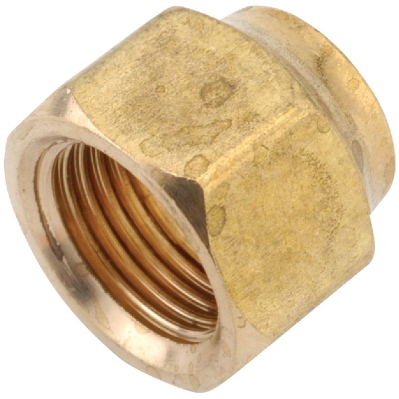 Anderson Metals 3/8 In. x 1/4 In. Brass Flare Reducing Nut 754020-0604 Pack of 5