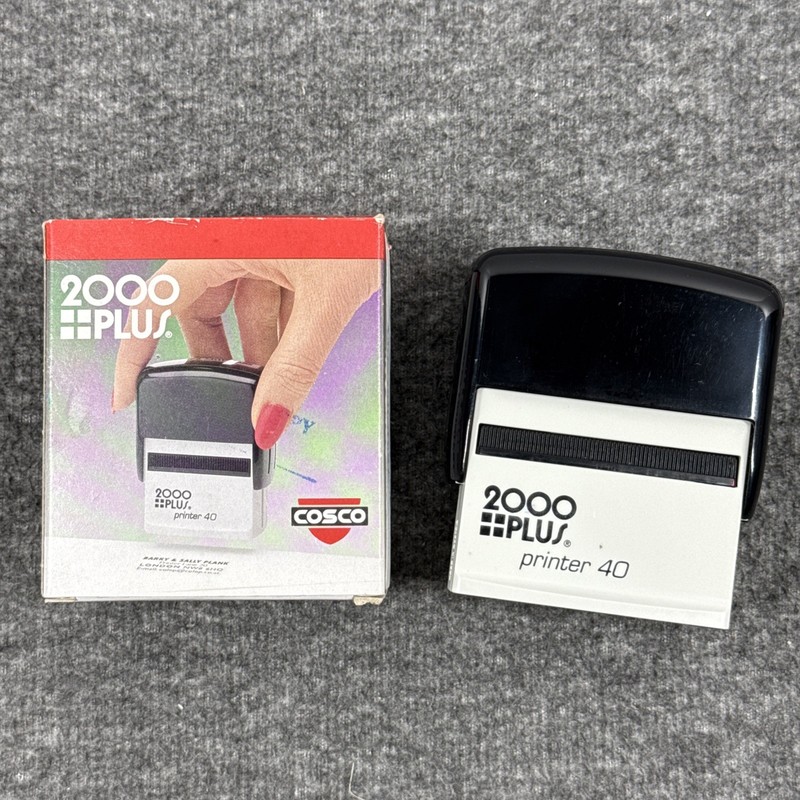 Cosco 2000 Plus Printer 40 Training Copy Rubber Stamp Blue Ink gallery