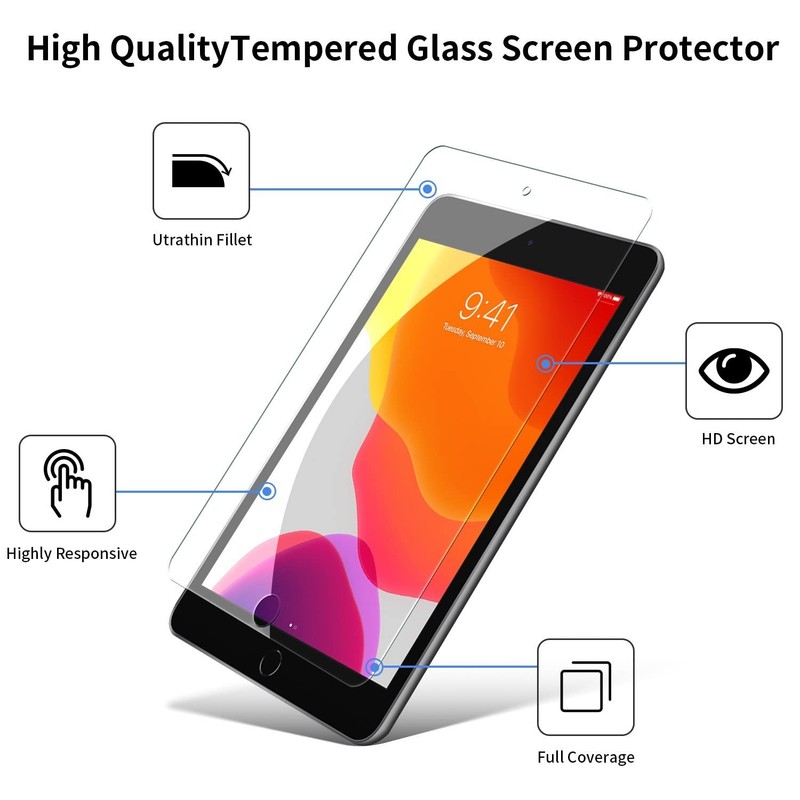 2 Pack Screen Protector for iPad Mini 5 | Ultra Clear Transparency Tempered G... gallery