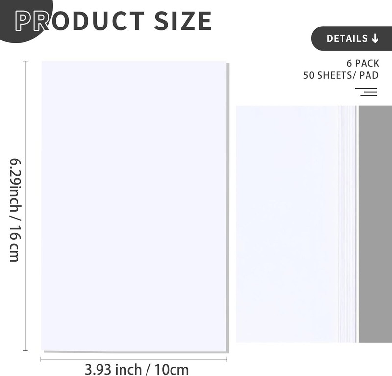6 Pack 4x6 Blank Memo Note Pads 50 Sheets Small Scratch Pads for Writing gallery