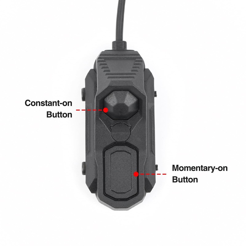 NECARL ModButton Remote Pressure Switch, Dual Function Weapon Light Switch BK gallery