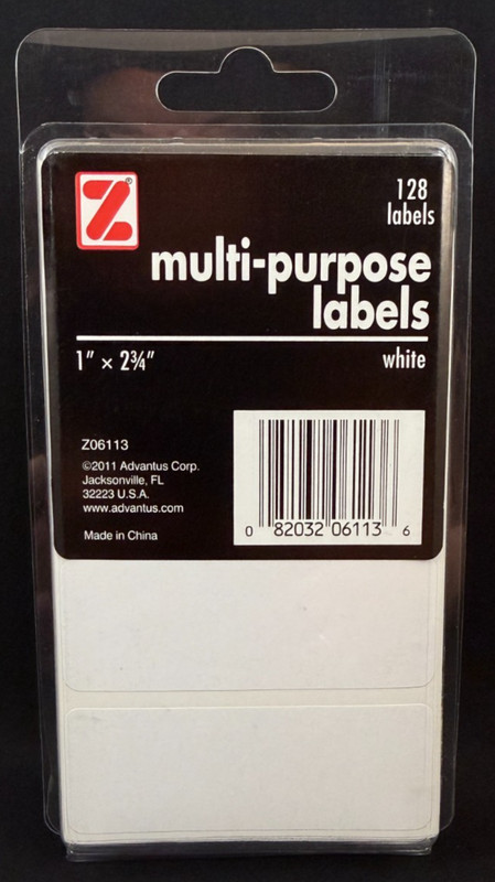Advantus - Multi-Purpose Labels - 1" x 2 3/4" - White Labels - 128 Count