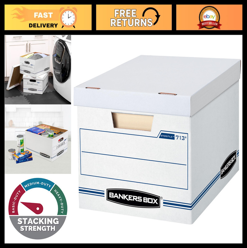 30-Pack File Storage Boxes with Lids, Letter/Legal Size, Basic Duty, Organize &