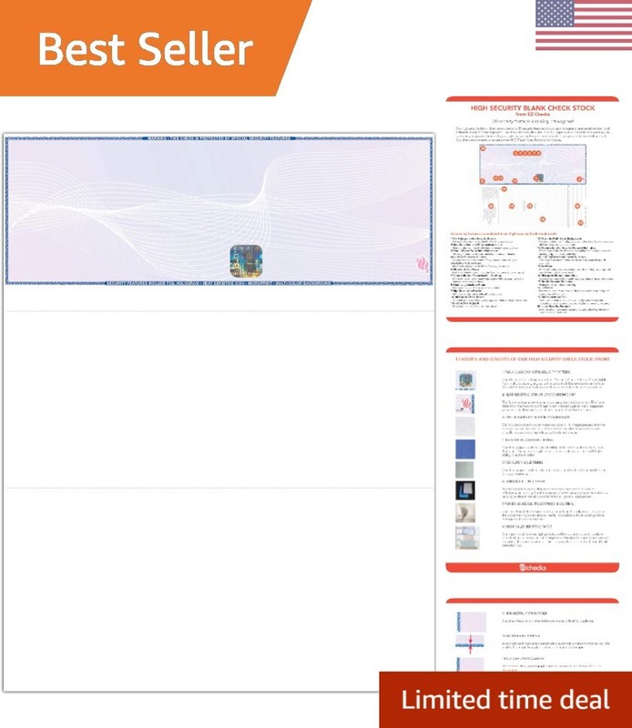 High Security Check Paper With Hologram & 22 Security Features | 500 Sheets |…