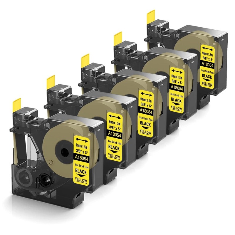 Compatible Label Tape Replacement for DYMO 18054 Heat Shrink Tube Labels, Use...