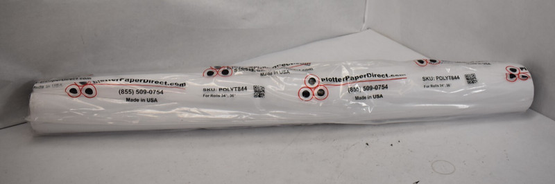 Plotter Paper Direct POLYT844 Plotter Paper 1 Rolls White 36" x 500 ft