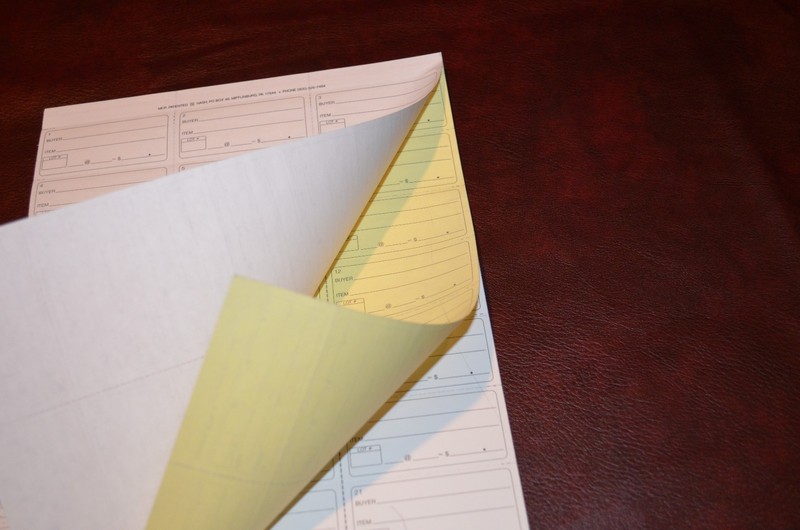 Bundle 100 sheets Auction Clerking Tickets Receipts Auctioneer 2400 Tickets! gallery