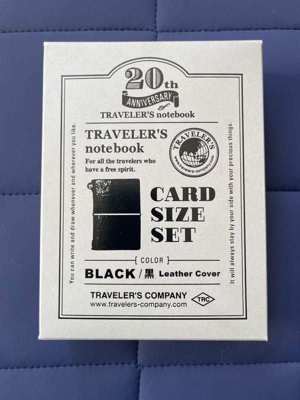 TRAVELER’S notebook Card Size 20th Anniversary Set Black Color