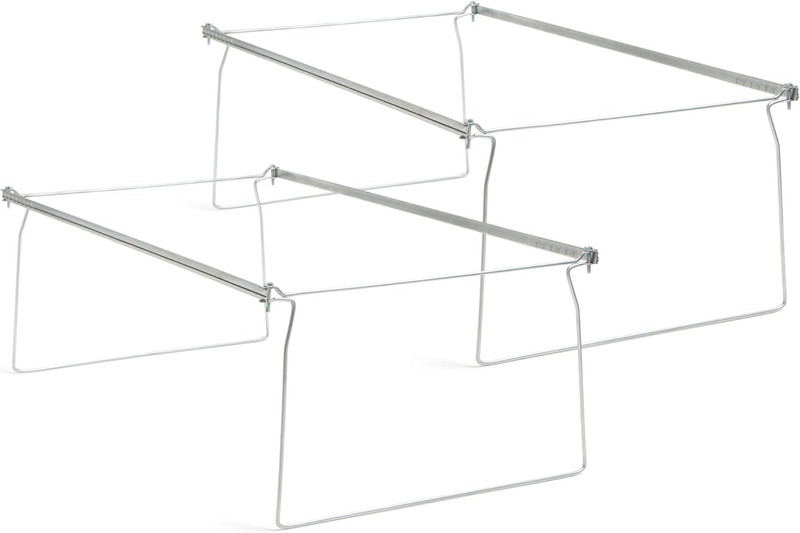 Steel Hanging File Folder Frames, 2 Count, Gray, Adjustable Depth 23″ to 27″, Le