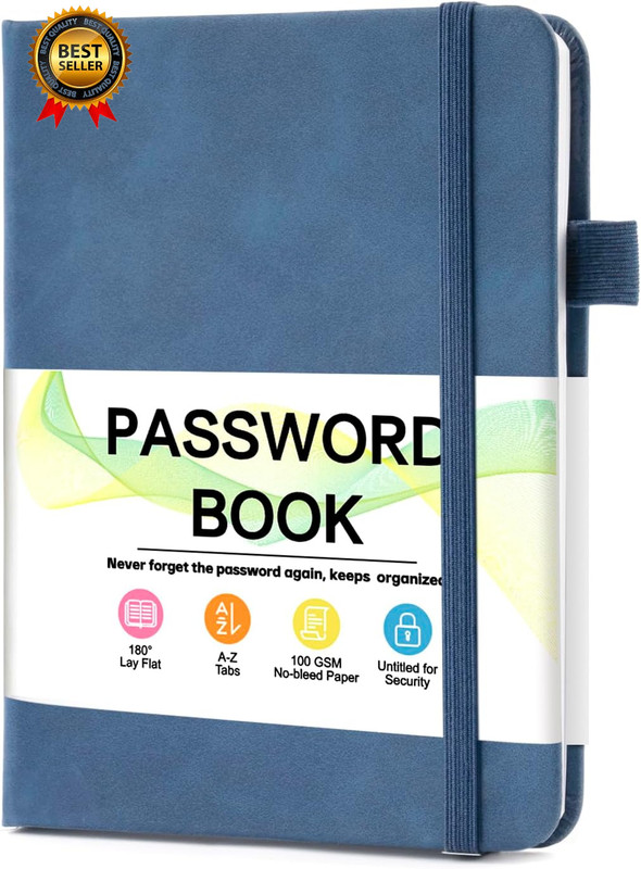 Password Keeper Book with Alphabetical Tab 4.3 X5.7 Small Password Books…