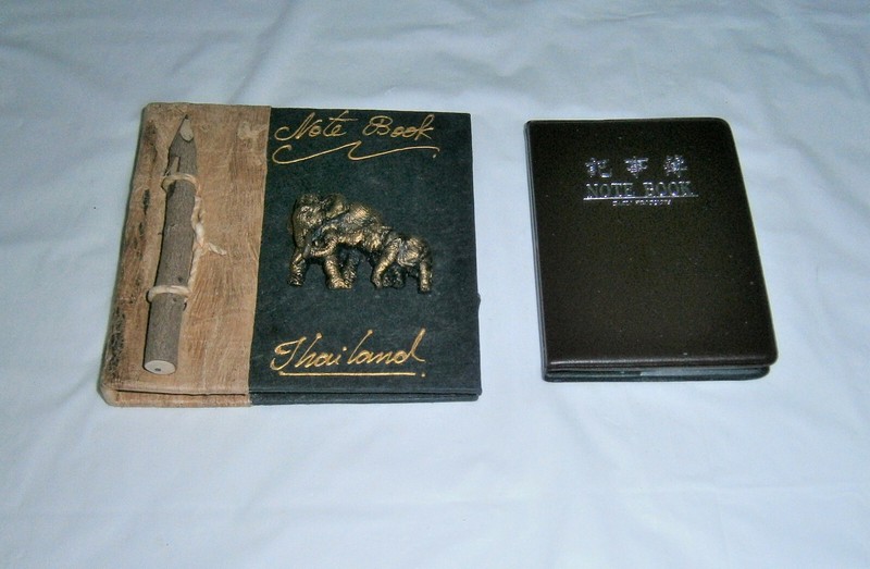 New Handcrafted Rice Paper Notebook with Elephants from Indonesia & 1 Vinyl