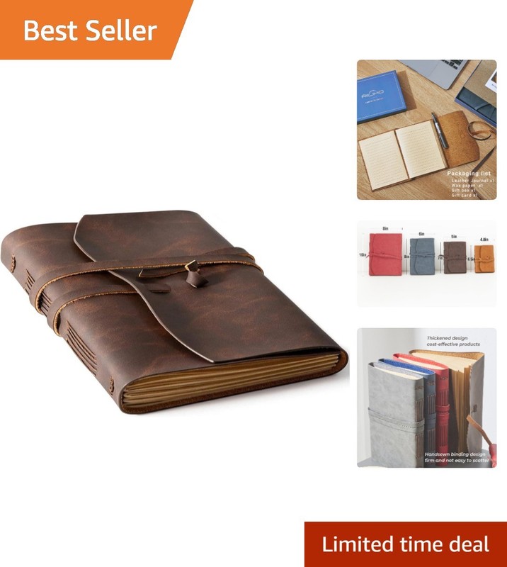 Leather Journal Notebook – Genuine Leather Journals for Writing 8×10 Inches, …