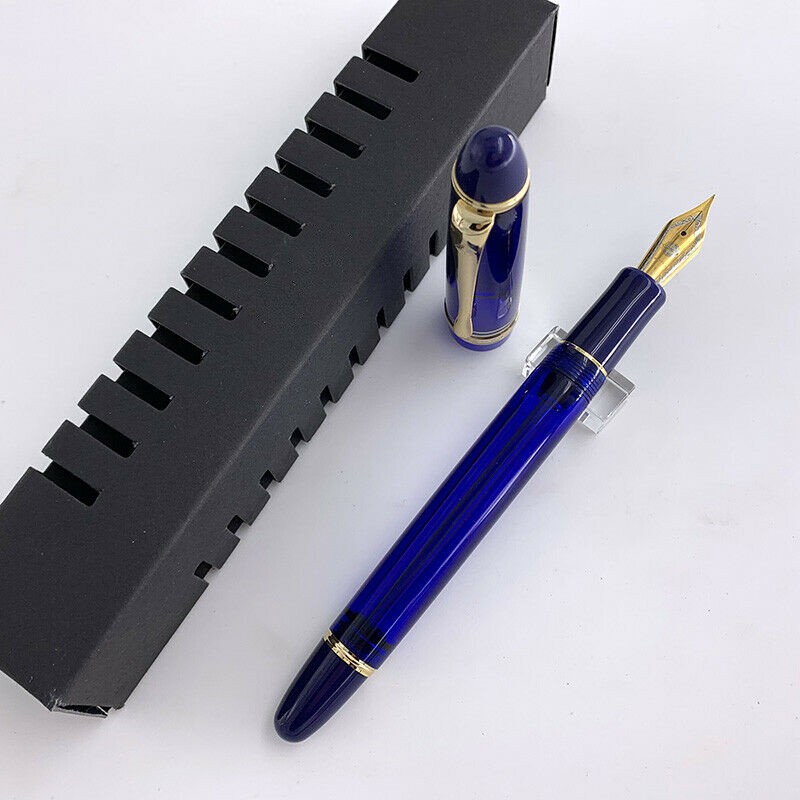 Vintage Wing Sung 699 Acrylic Resin Piston Fountain Pen Clip Nib EF/M 0.38/0.7mm