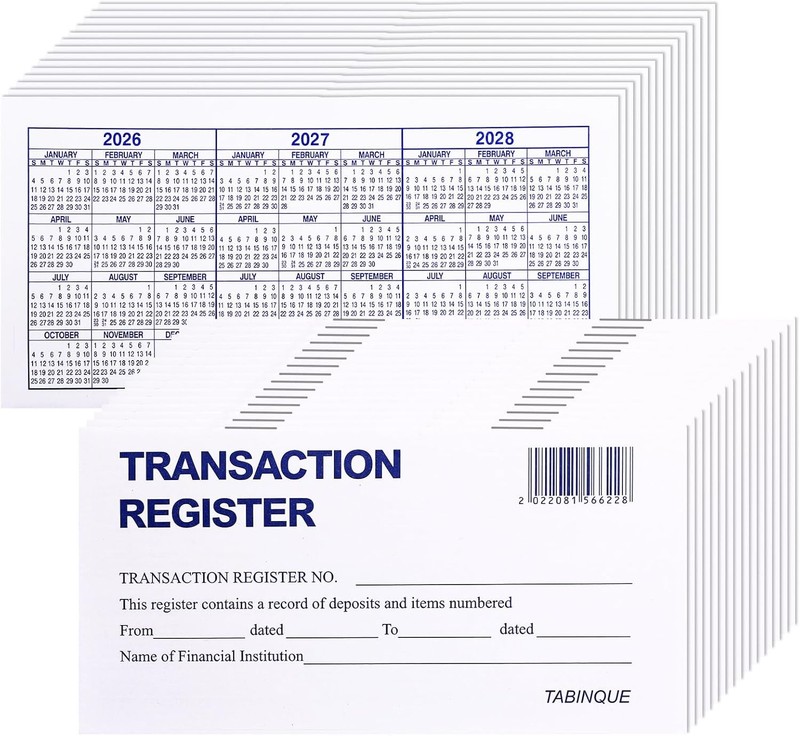 24PCS Check Registers For Personal Checkbook, Easy To Read Checkbook Register