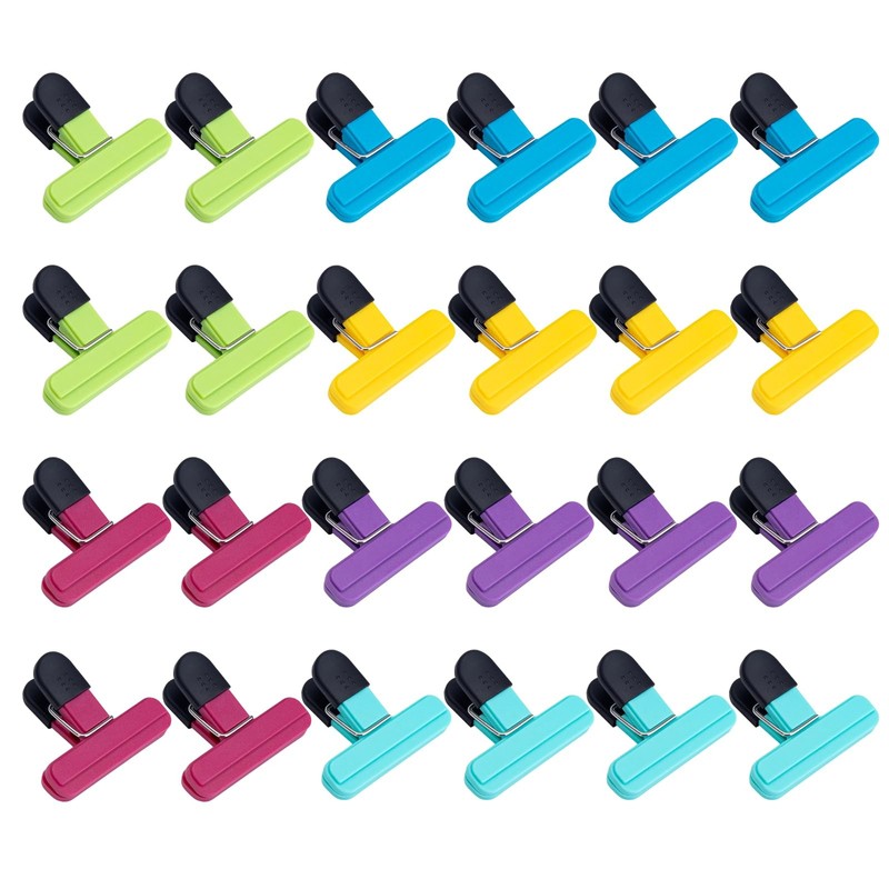 Chip Clips, 24 Pack Colors Heavy Duty Seal Grip Plastic Food Clip for Snack, …