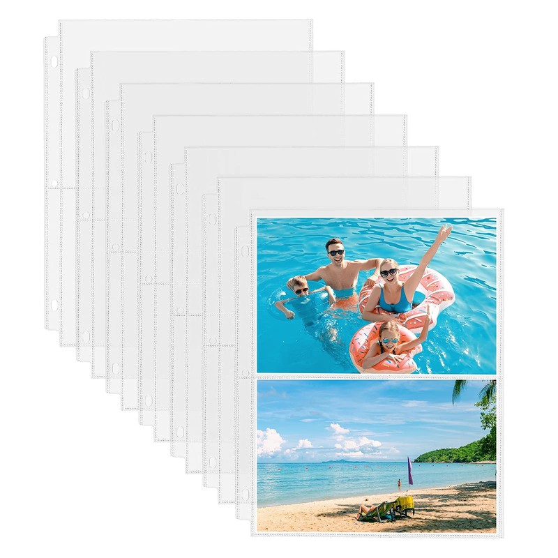 30 Pack Photo Sleeves for 3 Ring Binder - (5x7, for 120 Photos), Archival Pho...