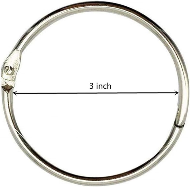 3 Inch Loose Leaf Binder Book Rings, Heavy Duty Nickel Plated Steel gallery