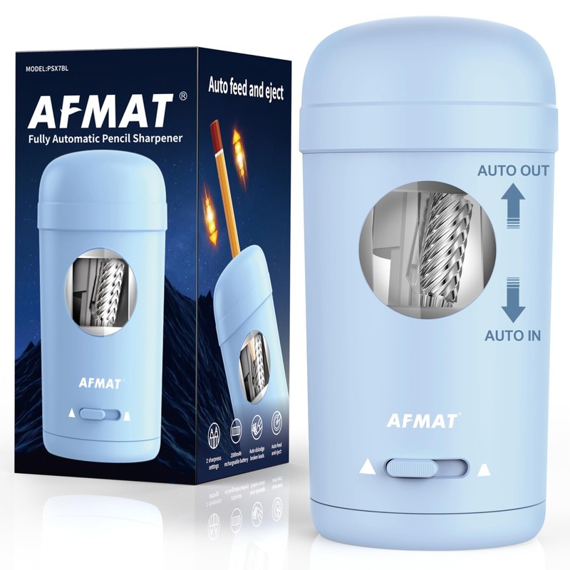 AFMAT Electric Pencil Sharpener, Fully Automatic Pencil Sharpener for 78mm Pe…