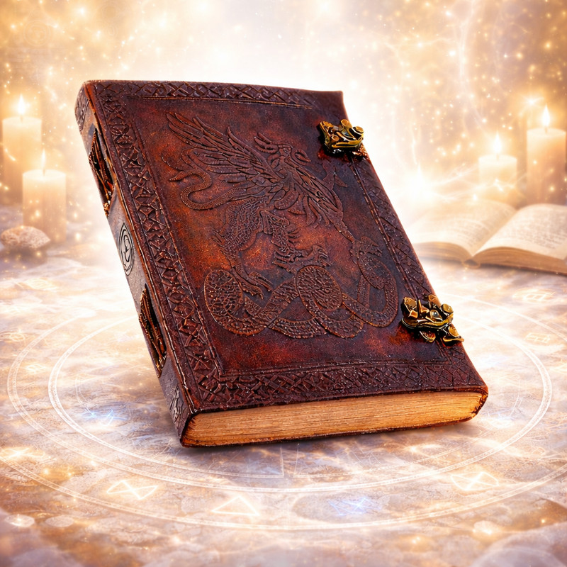 Leather Journal Handmade7x5Vintage Notebook –Double Lock Closure, 200Blank Page