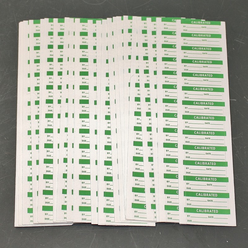 (350) Electromark Calibration Label C130A3G, 1-1/2" x 5/8", Green, Plastic