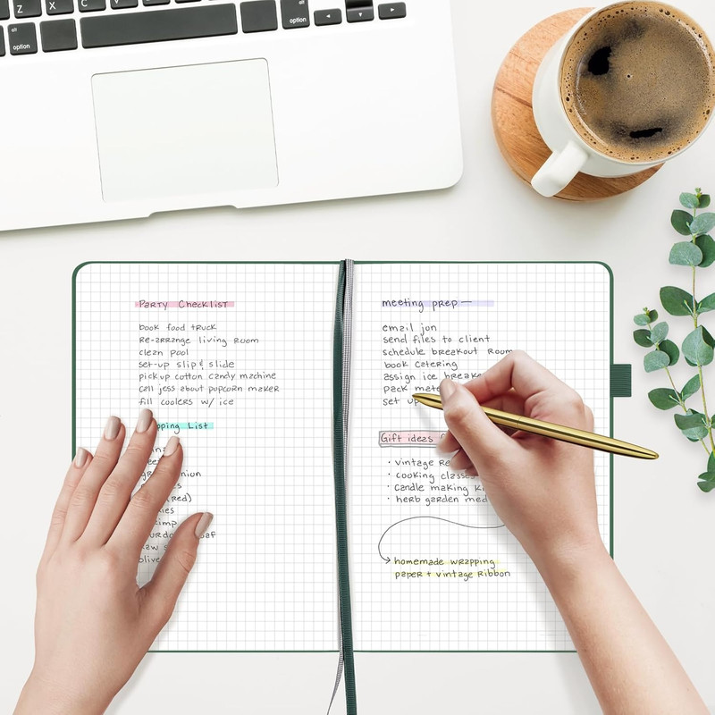 Graph Notebook, 5mm Grid, A5 Hardcover, 160 Pages 100gsm Thick Paper, Grid Journ gallery