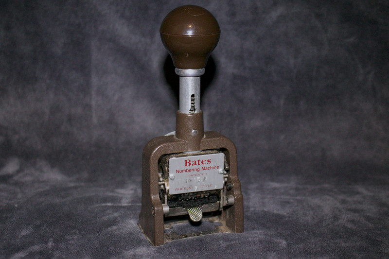 Bates Multiple Movement Numbering Machine HK151W – Wheels 7 Style A
