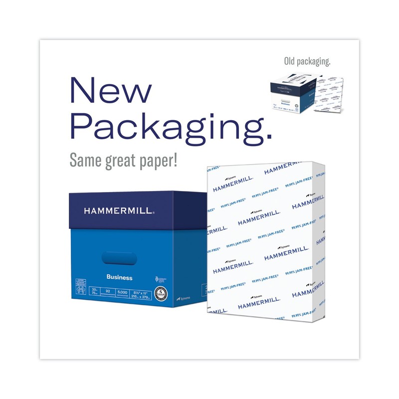 Hammermill? Copy Plus Print Paper, 92 Bright, 3-Hole, 20 lb, 8.5 x 11, White, 50 gallery