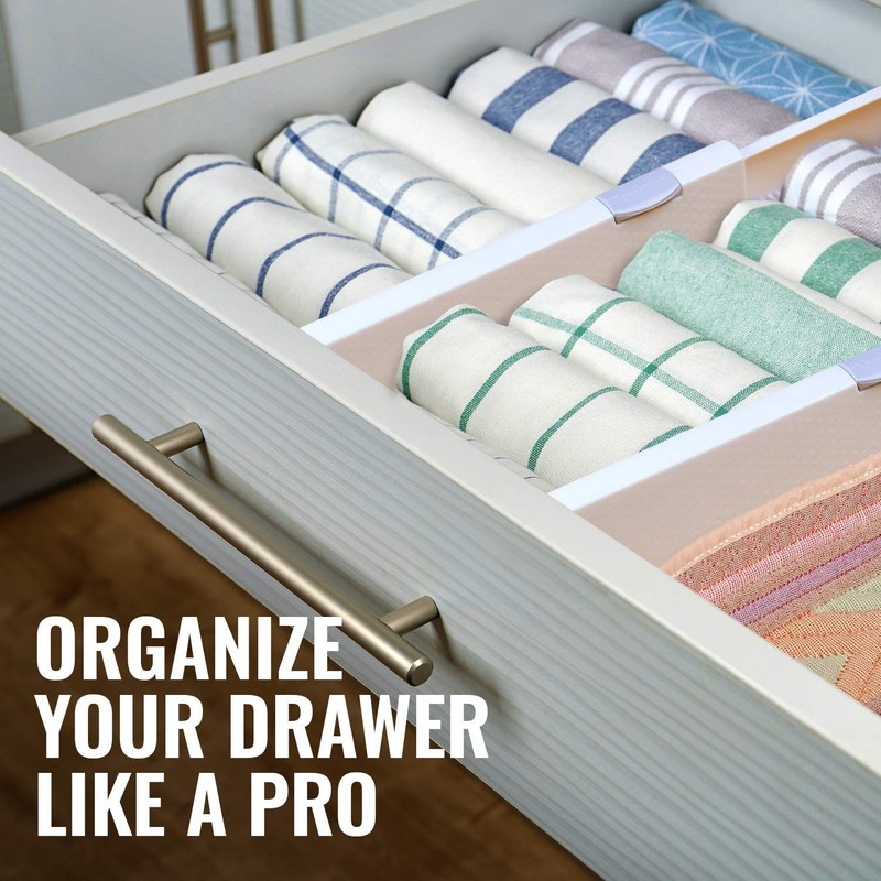 Rapturous Adjustable Deep Drawer Divider 5 Tall Expandable 13-22 5-Pack gallery