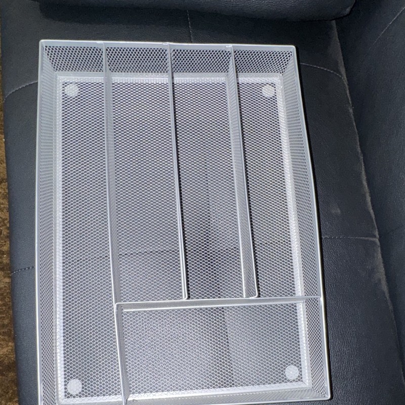 Metal Mesh Desk Drawer Organizer Tray Insert with Multiple Compartments