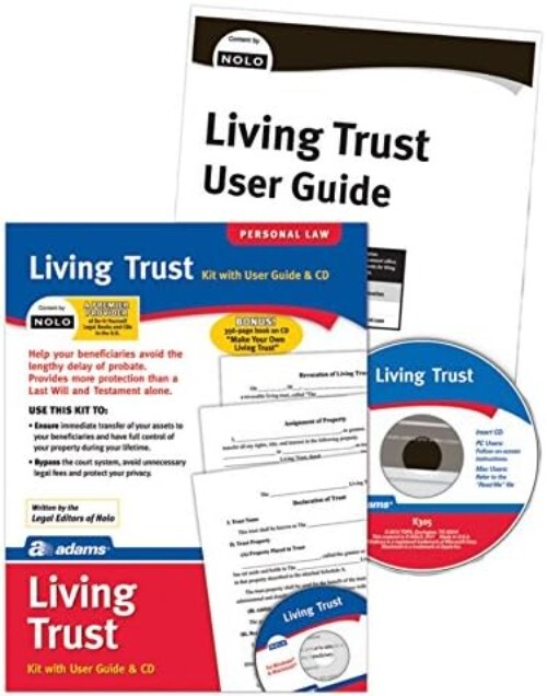 Living Trust Kit, Forms and Instructions, Includes CD , White gallery