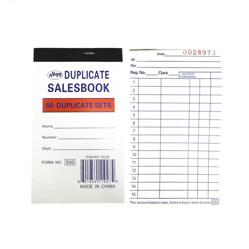 100 Pack - Sales Book Order Receipt Invoice Carbonless Copy 50 Sets 3.5" X 5.5" gallery