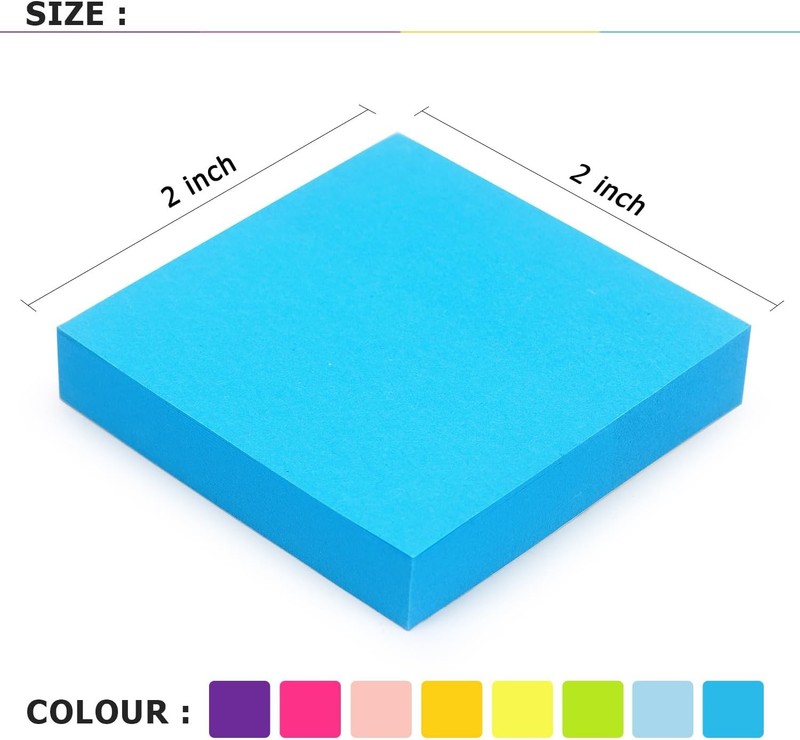 Sticky Notes 2X2 Self-Stick Notes Multi Color Sticky Notes 16 Pads 100 Sheet/Pad gallery
