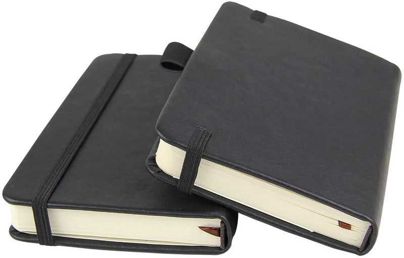 (Paquete De 2) Cuaderno De Bolsillo De 3,5″ X 5,5″, Diario Pequeno De Tapa D…