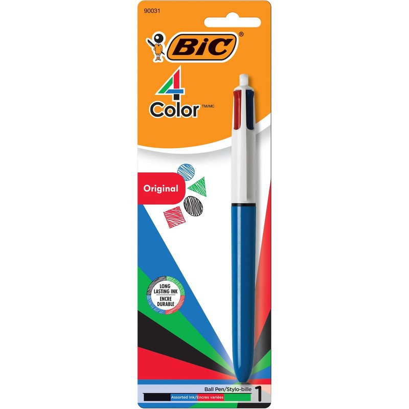 BIC 4-Color Retractable Ballpoint Pen with 1.0 mm 1 Count (Pack of 1), Green