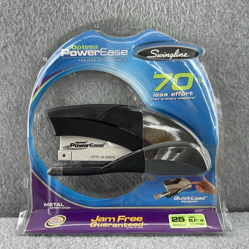 Swingline Optima Desk Stapler Power Ease 25 Sheets Black Home Office Quick Load