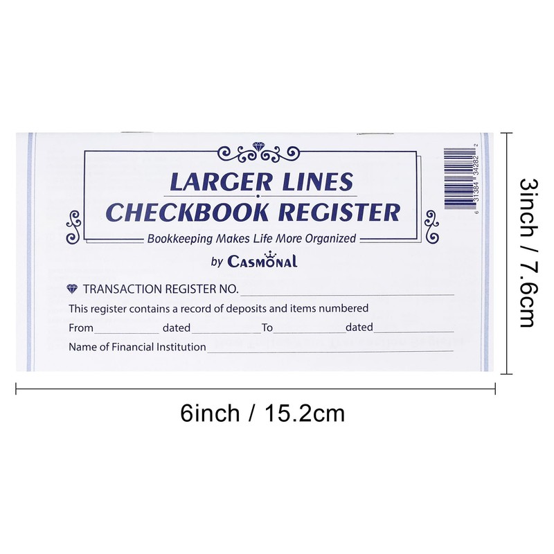 Larger Lines 20 Pack Checkbook Register, Check Registers for Personal Use, Blank gallery