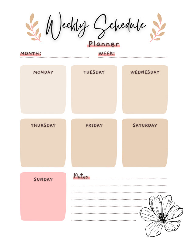 Printable Digital Planner - Editable Planner PDF PNG SV Goodnotes Compatible A4